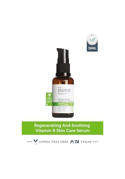 The Purest Solutions, Bariyer Güçlendirici Ve Yatıştırıcı B Vitamini Cilt Bakım Serumu 30 Ml %10 Niacinamide + Provitamin B5