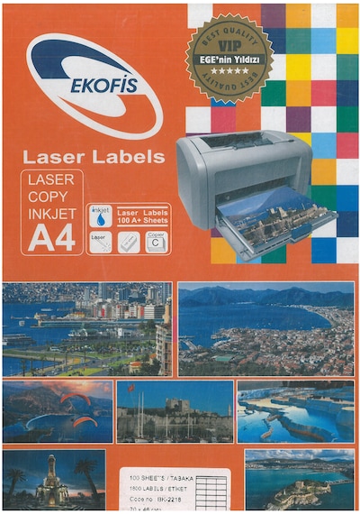 Ekofis Lazer Etiket 70x46 1800 Lü Diğer