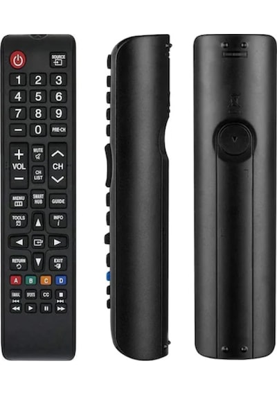Samsung Uyumlu Lcd Led Tv Kumanda Tüm Modellere Smart Tuş + 2 Pil Kısa