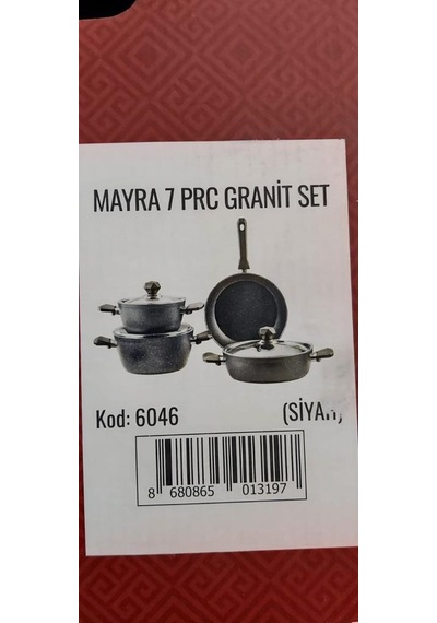 ÖZLİFE 6046 MAYRA 7 PRC GRANİT SET SİYAH