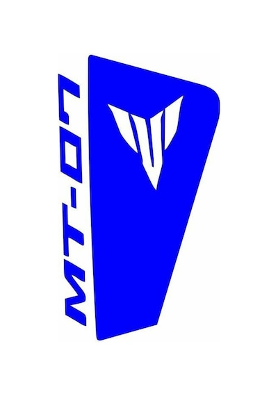Yamaha Mt07 2014 - 2017 Uyumlu Mavi Siperlik Sticker Set Standart
