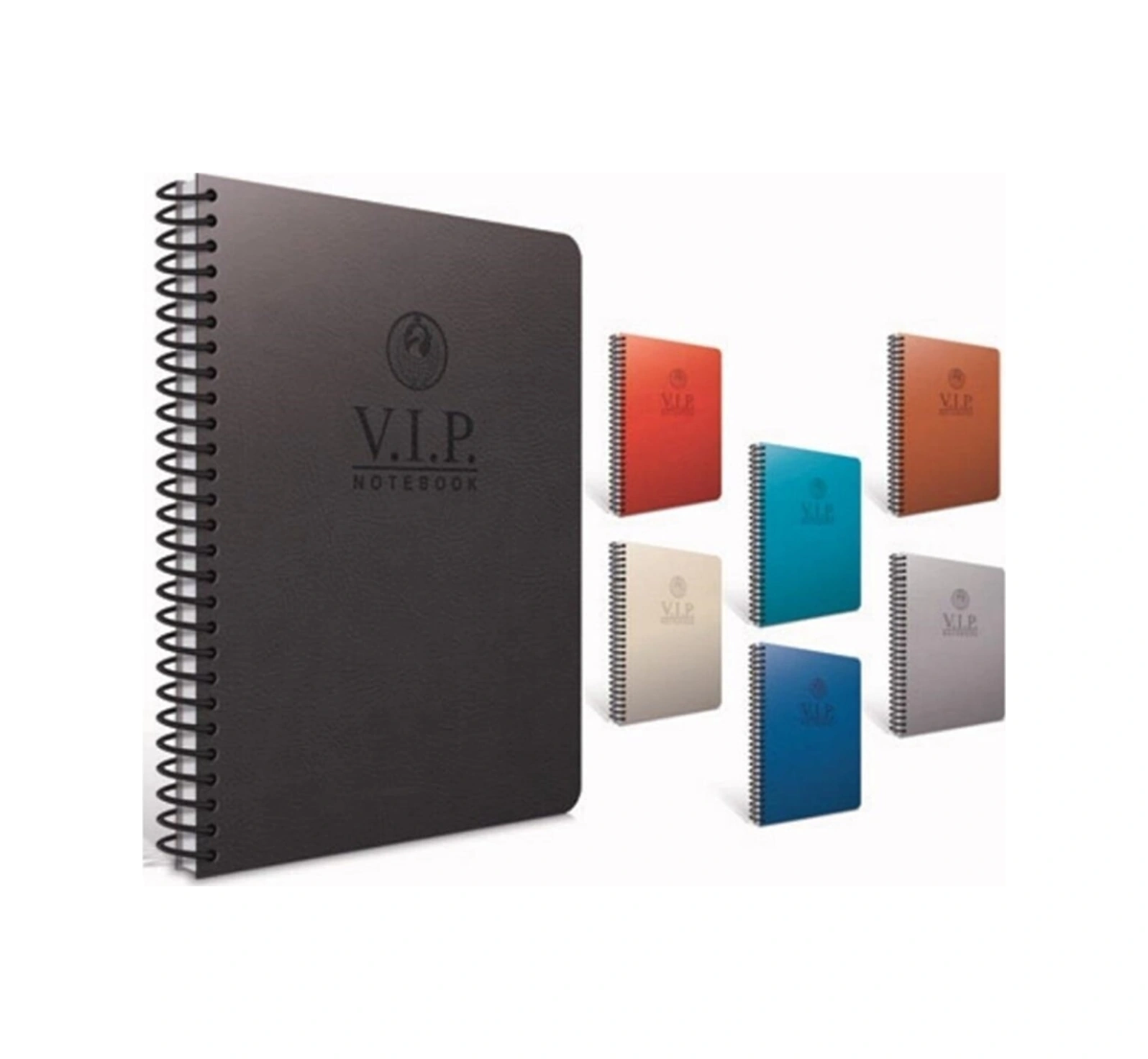 Vıp Spiral Deri Kapaklı Defter A4 -140 Yaprak Çizgili