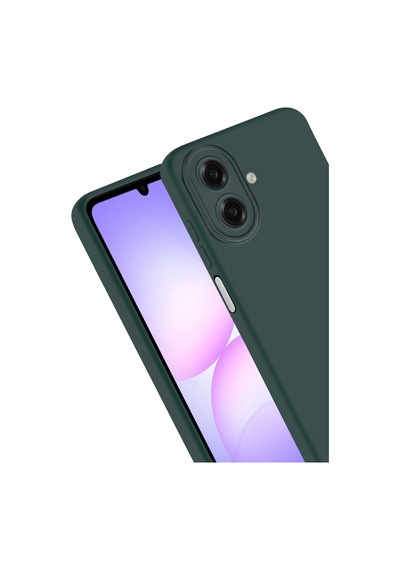 Samsung Samsung Uyumlu Galaxy A07 4g Nano İçi Kadife Silikon - K.yeşil