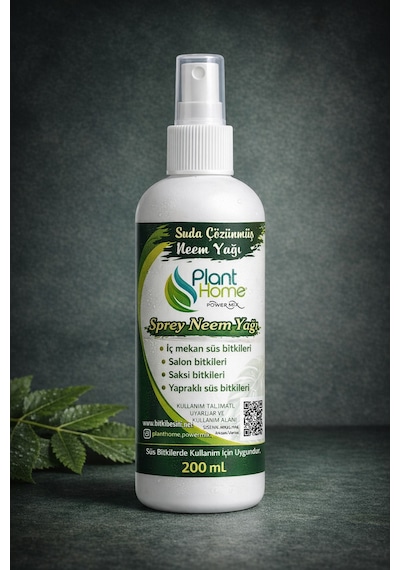Spreye Hazır Neem Yağı Spreyi 200 Ml Bitkiler İçin Doğal Koruyucu, Yaprak Koruma Spreyi Diğer