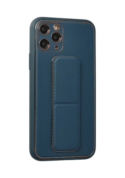 Apple İphone Uyumlu 11 Pro Kılıf Coco Deri Standlı Kapak - Mavi Çok Renkli