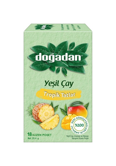 Doğadan Yeşil Çay Tropik Tatlar 18'li 23,4 G - 8 Adet Tarı