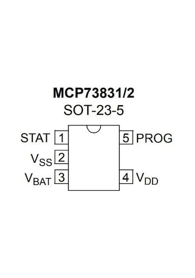 Mcp73831T Sot-23 Smd Şarj Kontrol Ve Güç Entegresi