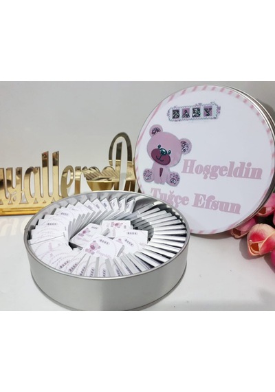 Hacı Paşa Suluhan Etiketli Çikolatalı Oval Kutu Bebek Çikolatası 50'li