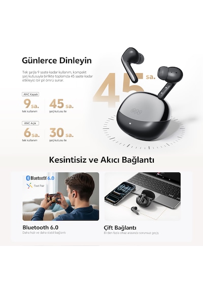 Qcy Melobuds N60 Bluetooth 6.0 Kulakiçi Kulaklık
