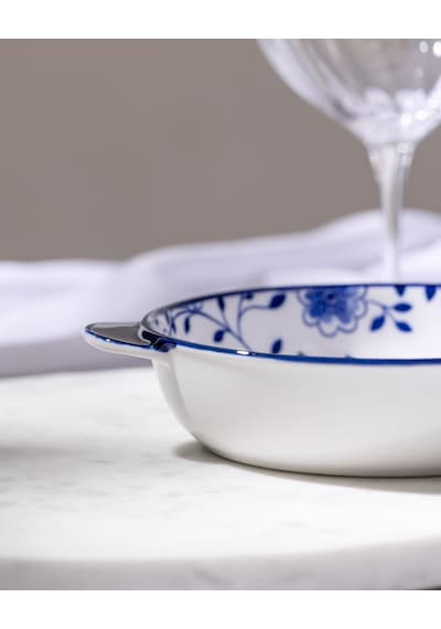 Madame Coco Reve Bleu Seren Yuvarlak Tabak - 19 Cm - Mavi/beyaz 8684427225165 Çok Renkli