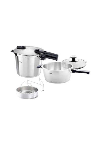 Fissler Vitaquick Premium Düdüklü Tencere Haşlama Aparatlı Mat Siyah