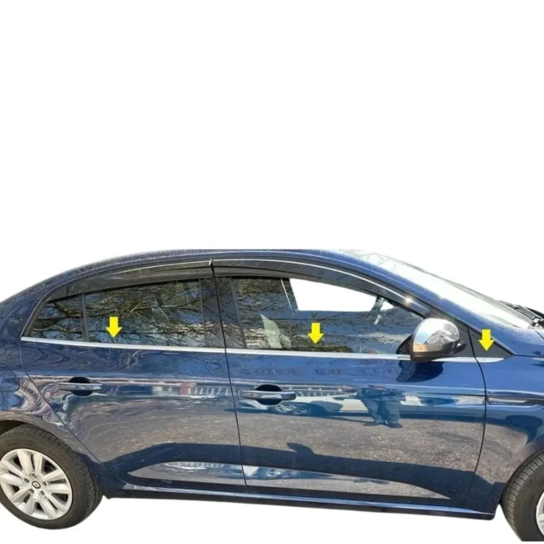Renault Megane 4 Cam Çıtası Alt - Krom 6 Parça 2016 Ve Sonrası, Sd