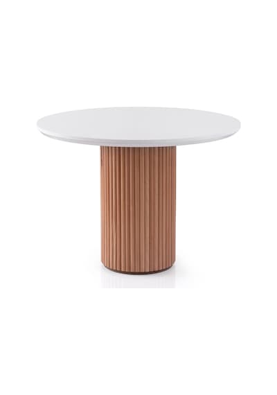 Kleopatra İskandinav Natural Ahşap Masa Sandalye Takımı 90x90 Meşe - Beyaz