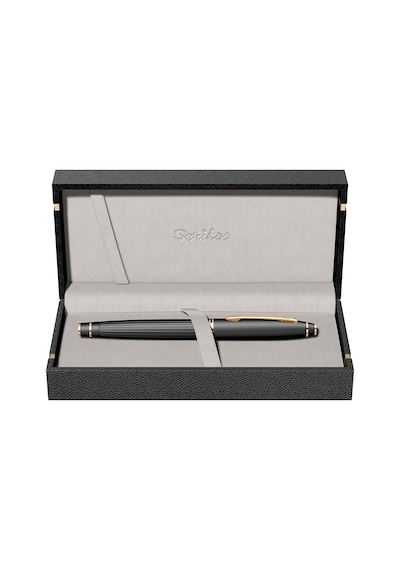 Scrikss 350 Mat Siyah Altın Roller Kalem