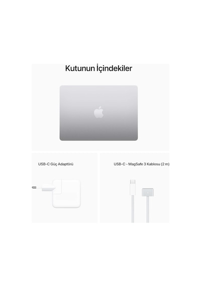 Apple MacBook Air MLY03TU/A M2 8 CPU 10C GPU 8 GB 512 GB SSD 13" MacOS Dizüstü Bilgisayar