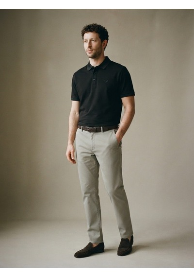 Maccali Erkek Siyah Basic Polo Yaka Tişört