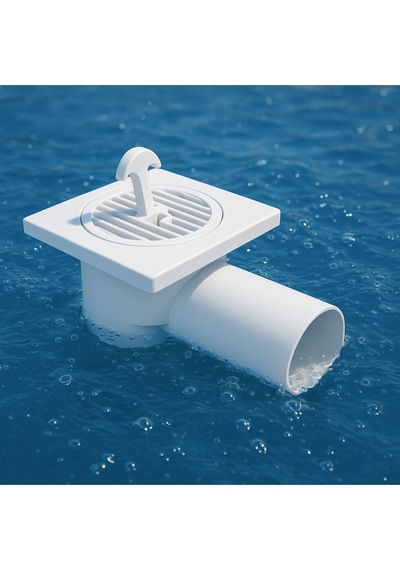 4 Lü Paket Plastik Yer Sifonu 10x10 Cm Kare Izgaralı 50 Mm Yandan Çıkışlı Abs Plastik Yer Süzgeci