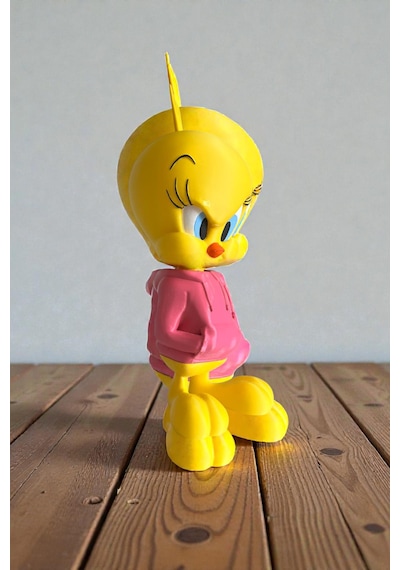 21 Cm 3d Baskı Tweety Figürü, Looney Tunes Figür, Çizgi Film Figürü Çizgi Karakter