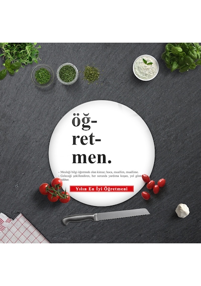 Cam Kesme Tahtası - Cam Kesme Tablası Öğretmen Çap32cm