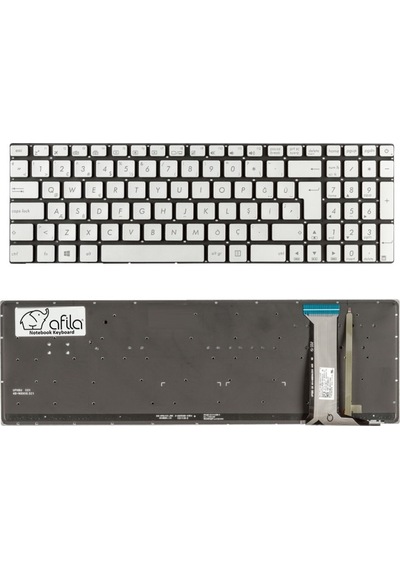 Asus G58, N551j, N751, R555, R561, N552, N752 Notebook Klavyesi Gri Tr Işıklı / Kl0940ld 87568928