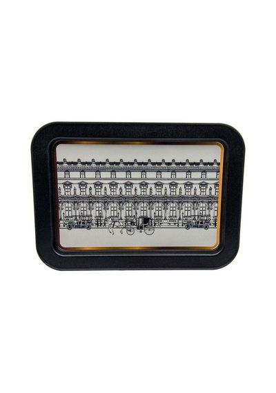 Urban Desenli Grande Metal Tepsi, 31 X 43 Cm