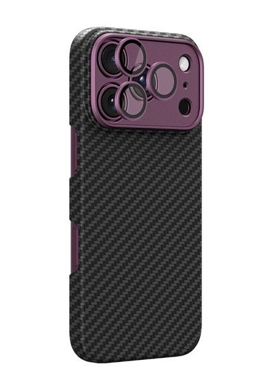 Apple Uyumlu iPhone 18 Pro Kılıf M-safeli 1500d Aramid Fiber Amazingthing Titan Max Slens Serisi Kapak Mor