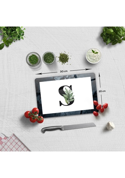 Decorita Cam Kesme Tahtası - Cam Kesme Tablası Harfli Tasarım S 20 CM x 30 CM