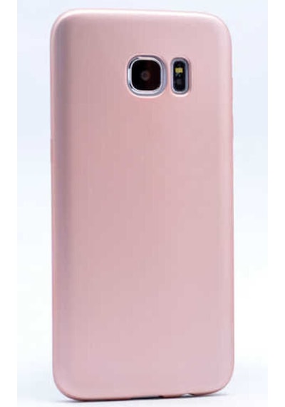 Samsung Galaxy Uyumlu S6 Kılıf Zore Premier Silikon Kapak Rose Gold