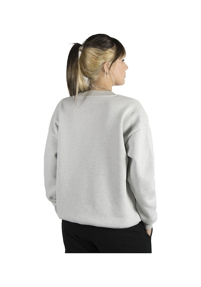 Kadın Gri Oversize Üç Iplik Şardonlu Bisiklet Yaka Sweatshirt 22k-5200177-5 Gri