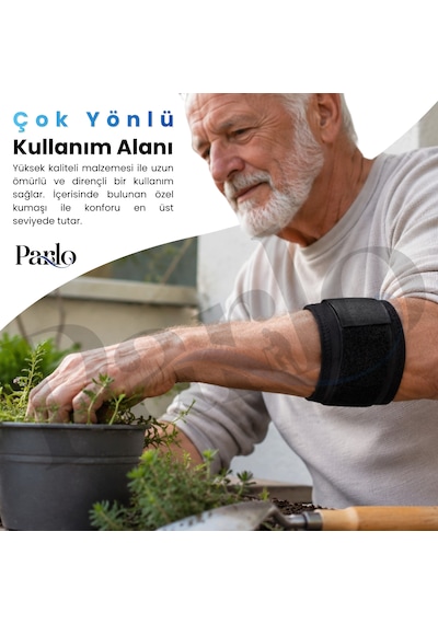 Epikondilit Bandı Ayarlanabilir Silikon Pedli Dirsek Destek Bandı