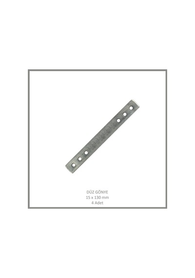 Düz Gönye, Sac Gönye, 15 X 130 Mm 4 Adet Metalik