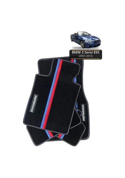Oto Halı Paspas Bmw 3 Serisi E93 2007-2013 Uyumlu M Performance M Teknik Sport Kaymaz & Şık Tasarım - Tasarım 6