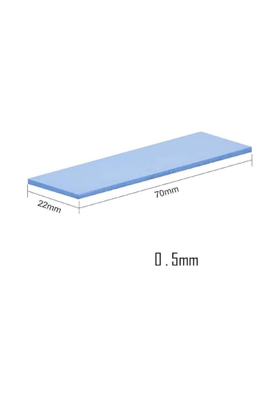 Wozlo 0 5mm 22 70mm Termal Pad M2 Ssd Chipset Soğutucu 7x2cm Silikon İletken Mavi 3 6w/mk