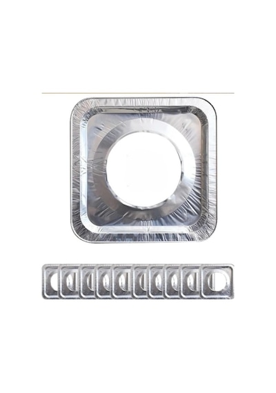 Folyo Ocak Koruyucusu 10'lu Paket Gümüş