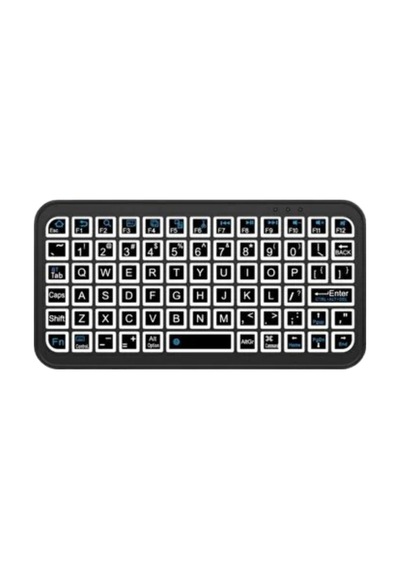 Kompakt Siyah Rgb Işıklı Bluetooth Mini Klavye - Kompakt Siyah Rgb Işıklı Bluetooth Mini Klavye -