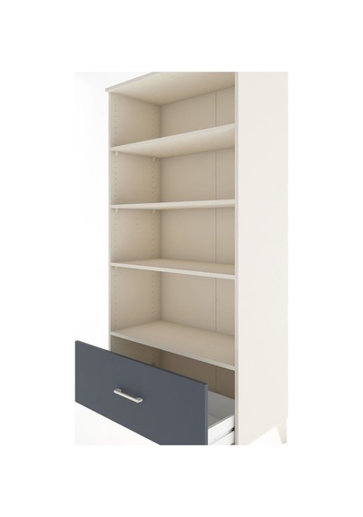 Hyperion Dolap 4 Raflı Tek Çekmeceli 88x44x182 Aytaşı-antrasit Aytaşı
