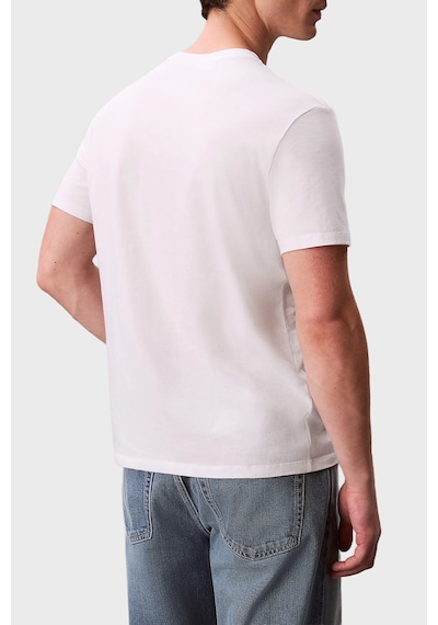 Calvin Klein Erkek T Shirt Lv04rb866g Yaf Beyaz Beyaz
