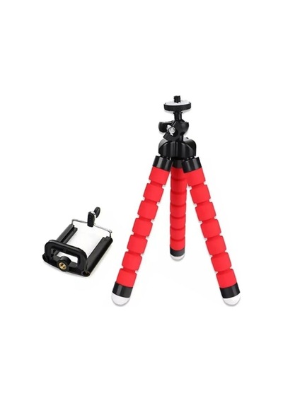 Süngerli, Elastik Ve Sabit, Dönebilen Tripod Kırmızı Belirtilmemiş