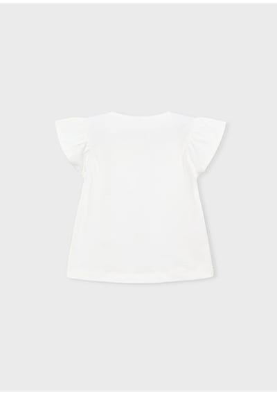 Mayoral Kız Çocuk Denizkızı T-shirt Beyaz - 03007