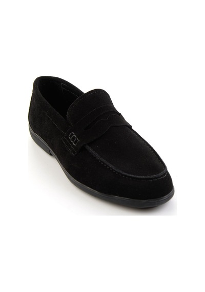 Siyah Hakiki Deri Erkek Loafer Ayakkabı E01054408202 Siyah