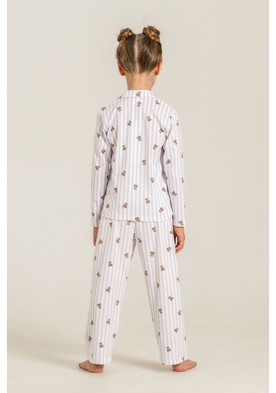 Rolypoly Anne Kız Teddy Bears Mor Gömlek Pijama Takımı Rp3913-a-v2 Rp3913-a-v2