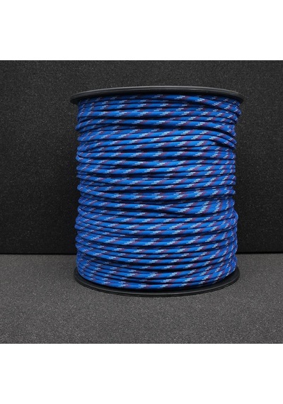 Mg Ropes Paracord İp 4 Mm Mavi Beyaz Desenli No:64 10 Metre Çok Renkli