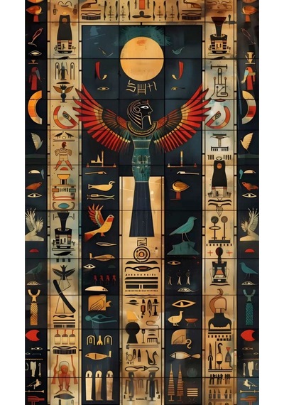 Şahin Başlı Tanrı Horus Antik Mısır