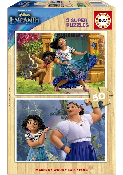 Educa 2x50 Parça Encanto Sihirli Dünya Ahşap Çocuk Puzzle - 4-6 Yaş 1 Adet