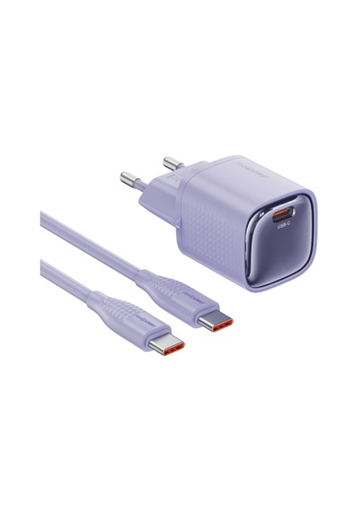 Renkli Şarj Aleti 30w Gan Type-c Kablolu Hızlı Şarj Adaptörü İphone 15 16 17 Pro Max Samsung Uyumlu Şarj Cihazı