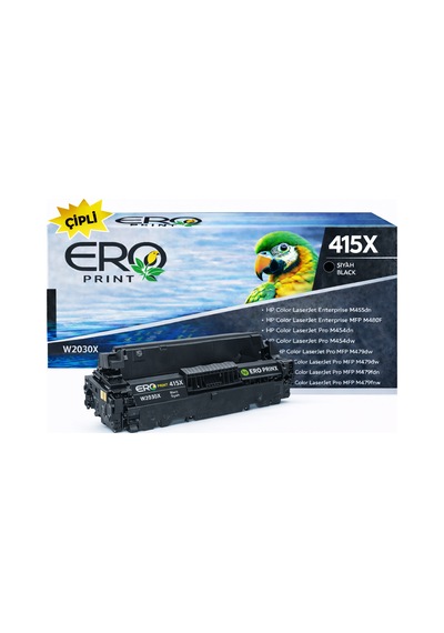 Hp 415x - W2030x Uyumlu  Toner - 7500 Sayfalık Çipli Siyah Toner