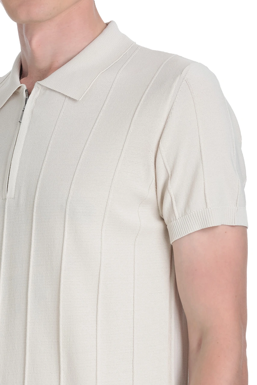 Hatemoğlu Ekru Regular Fit Polo Yaka Rayon Tişört 35622 453419