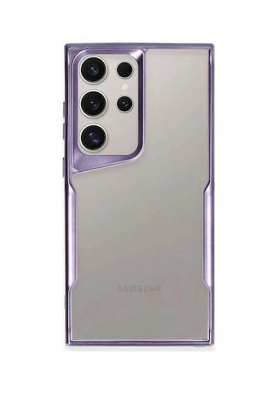 Samsung Galaxy  Uyumlu - S25 Ultra Kılıf Boyi Silikon Kapak - Derin Mor