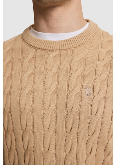U.S. Polo Assn. Erkek Camel Bisiklet Yaka Regular Fit Örgülü Kazak 50331237-vr015 U.S. Polo Assn. Erkek Camel Bisiklet Yaka Regular Fit Örgülü Kazak 50331237-vr015