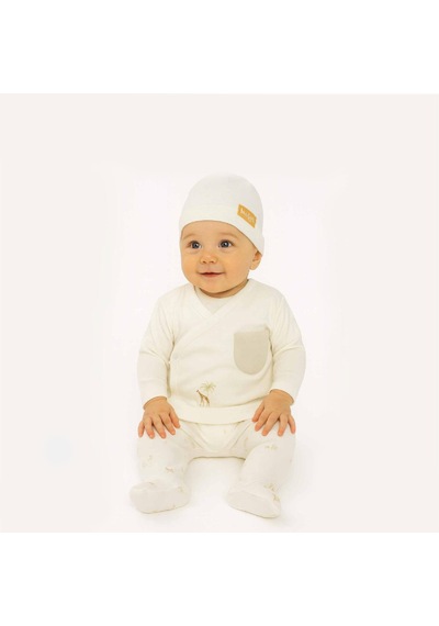 Bistyle Erkek Bebek Zıbın Takım 3 Lü - Bistyle - Yeşil-ecru - 0-3 Ay Lacivert